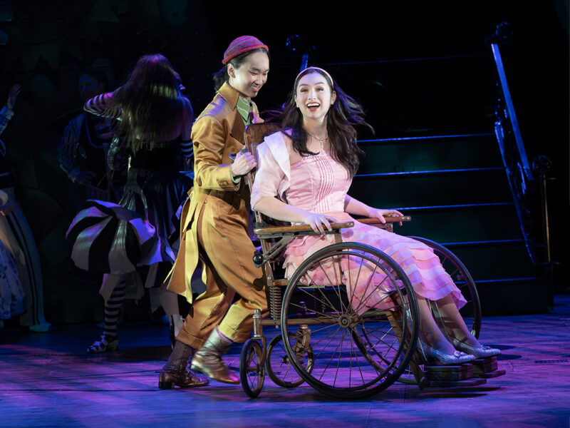 Alex Vinh as Boq and Erica Ito as Nessarose in the National Tour of WICKED, photo by Joan Marcus 2024